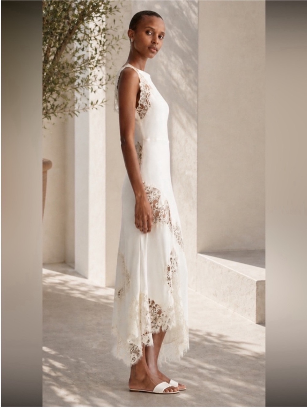 A.L.C. Alessia Satin Lace Maxi Dress - Picture 3 of 7